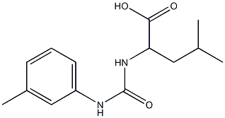 4-methyl-2-({[(3-methylphenyl)amino]carbonyl}amino)pentanoic acid,,结构式