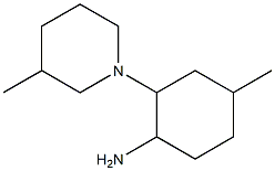 4-methyl-2-(3-methylpiperidin-1-yl)cyclohexanamine,,结构式