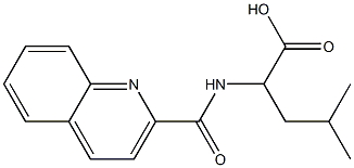 4-methyl-2-[(quinolin-2-ylcarbonyl)amino]pentanoic acid 结构式