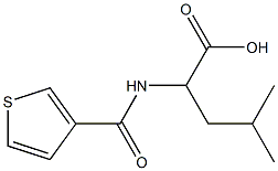 4-methyl-2-[(thien-3-ylcarbonyl)amino]pentanoic acid Struktur