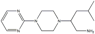 4-methyl-2-[4-(pyrimidin-2-yl)piperazin-1-yl]pentan-1-amine Struktur