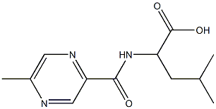 4-methyl-2-{[(5-methylpyrazin-2-yl)carbonyl]amino}pentanoic acid,,结构式