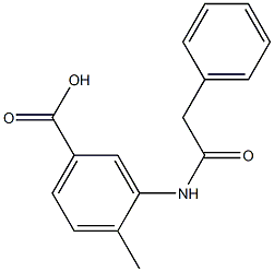 4-methyl-3-(2-phenylacetamido)benzoic acid Struktur