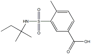 4-methyl-3-[(2-methylbutan-2-yl)sulfamoyl]benzoic acid 结构式