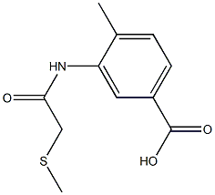 4-methyl-3-[2-(methylsulfanyl)acetamido]benzoic acid 结构式