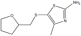 4-methyl-5-[(tetrahydrofuran-2-ylmethyl)thio]-1,3-thiazol-2-amine 化学構造式