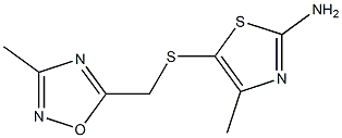 4-methyl-5-{[(3-methyl-1,2,4-oxadiazol-5-yl)methyl]sulfanyl}-1,3-thiazol-2-amine Structure