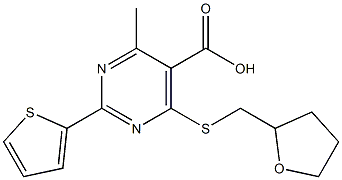 4-methyl-6-[(tetrahydrofuran-2-ylmethyl)thio]-2-thien-2-ylpyrimidine-5-carboxylic acid