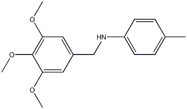 4-methyl-N-[(3,4,5-trimethoxyphenyl)methyl]aniline,,结构式