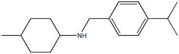4-methyl-N-{[4-(propan-2-yl)phenyl]methyl}cyclohexan-1-amine Struktur