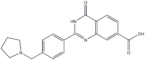 4-oxo-2-[4-(pyrrolidin-1-ylmethyl)phenyl]-3,4-dihydroquinazoline-7-carboxylic acid