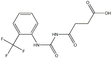 4-oxo-4-({[2-(trifluoromethyl)phenyl]carbamoyl}amino)butanoic acid Structure