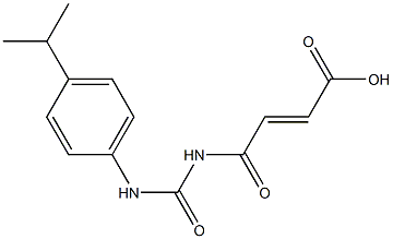 4-oxo-4-({[4-(propan-2-yl)phenyl]carbamoyl}amino)but-2-enoic acid Struktur
