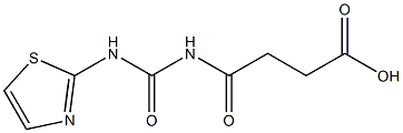 4-oxo-4-[(1,3-thiazol-2-ylcarbamoyl)amino]butanoic acid 化学構造式