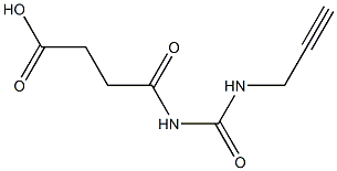 4-oxo-4-[(prop-2-yn-1-ylcarbamoyl)amino]butanoic acid,,结构式