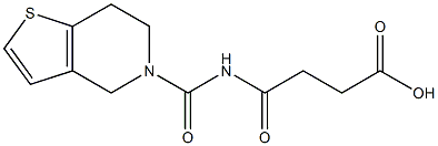 4-oxo-4-{4H,5H,6H,7H-thieno[3,2-c]pyridin-5-ylcarbonylamino}butanoic acid 化学構造式