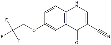 4-oxo-6-(2,2,2-trifluoroethoxy)-1,4-dihydroquinoline-3-carbonitrile 化学構造式