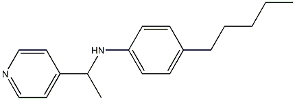 4-pentyl-N-[1-(pyridin-4-yl)ethyl]aniline Structure