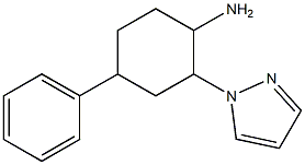 4-phenyl-2-(1H-pyrazol-1-yl)cyclohexanamine 化学構造式
