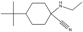 4-tert-butyl-1-(ethylamino)cyclohexane-1-carbonitrile Struktur