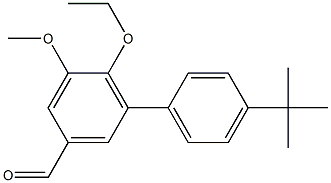 4'-tert-butyl-6-ethoxy-5-methoxy-1,1'-biphenyl-3-carbaldehyde Struktur