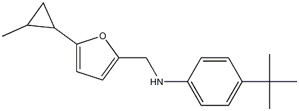 4-tert-butyl-N-{[5-(2-methylcyclopropyl)furan-2-yl]methyl}aniline Structure