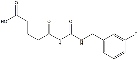 5-({[(3-fluorophenyl)methyl]carbamoyl}amino)-5-oxopentanoic acid 结构式