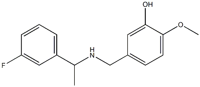 5-({[1-(3-fluorophenyl)ethyl]amino}methyl)-2-methoxyphenol,,结构式