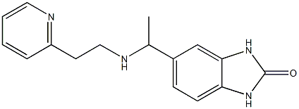 5-(1-{[2-(pyridin-2-yl)ethyl]amino}ethyl)-2,3-dihydro-1H-1,3-benzodiazol-2-one 结构式