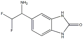5-(1-amino-2,2-difluoroethyl)-2,3-dihydro-1H-1,3-benzodiazol-2-one Struktur