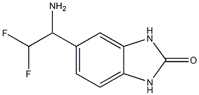 5-(1-amino-2,2-difluoroethyl)-2,3-dihydro-1H-1,3-benzodiazol-2-one 结构式