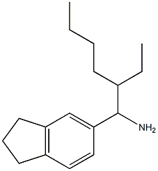 5-(1-amino-2-ethylhexyl)-2,3-dihydro-1H-indene Struktur
