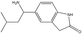 5-(1-amino-3-methylbutyl)-2,3-dihydro-1H-indol-2-one 化学構造式