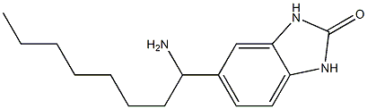 5-(1-aminooctyl)-2,3-dihydro-1H-1,3-benzodiazol-2-one 化学構造式