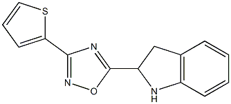 5-(2,3-dihydro-1H-indol-2-yl)-3-(thiophen-2-yl)-1,2,4-oxadiazole Structure