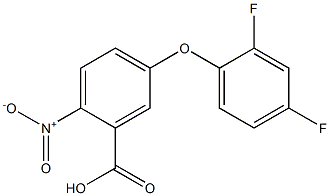 5-(2,4-difluorophenoxy)-2-nitrobenzoic acid Struktur