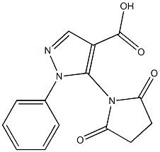 5-(2,5-dioxopyrrolidin-1-yl)-1-phenyl-1H-pyrazole-4-carboxylic acid Structure