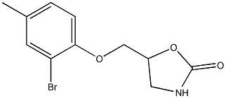 5-(2-bromo-4-methylphenoxymethyl)-1,3-oxazolidin-2-one Structure