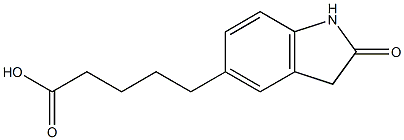5-(2-oxo-2,3-dihydro-1H-indol-5-yl)pentanoic acid,,结构式