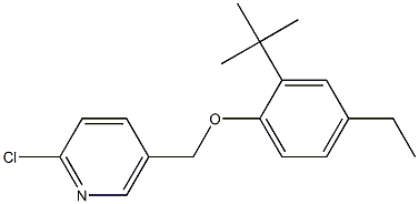 5-(2-tert-butyl-4-ethylphenoxymethyl)-2-chloropyridine,,结构式