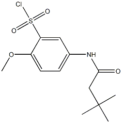 5-(3,3-dimethylbutanamido)-2-methoxybenzene-1-sulfonyl chloride Structure