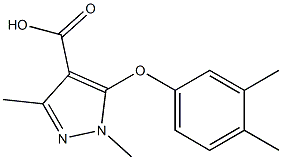 5-(3,4-dimethylphenoxy)-1,3-dimethyl-1H-pyrazole-4-carboxylic acid Structure