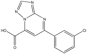 5-(3-chlorophenyl)-[1,2,4]triazolo[1,5-a]pyrimidine-7-carboxylic acid 化学構造式