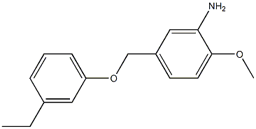 5-(3-ethylphenoxymethyl)-2-methoxyaniline Struktur