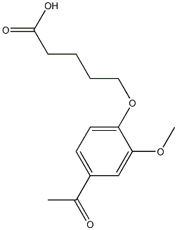 5-(4-acetyl-2-methoxyphenoxy)pentanoic acid Struktur
