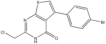 5-(4-bromophenyl)-2-(chloromethyl)-3H,4H-thieno[2,3-d]pyrimidin-4-one Struktur