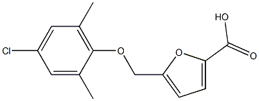 5-(4-chloro-2,6-dimethylphenoxymethyl)furan-2-carboxylic acid Struktur