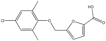 5-(4-chloro-2,6-dimethylphenoxymethyl)furan-2-carboxylic acid,,结构式