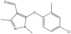 5-(4-chloro-2-methylphenoxy)-1,3-dimethyl-1H-pyrazole-4-carbaldehyde 结构式