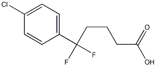 5-(4-chlorophenyl)-5,5-difluoropentanoic acid,,结构式